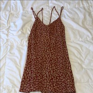 Pacsun red and tan cheetah shift dress